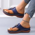 thumbnail image 2 of KBODIU Sandals Women Athletic Comfortable Outdoor Sandals with Arch Support Walking Sandals for Women Summer Wedge Slippers Wear Thick Bottom Casual Beach Sandals for Spot/Beach/Home Blue 41, 2 of 7