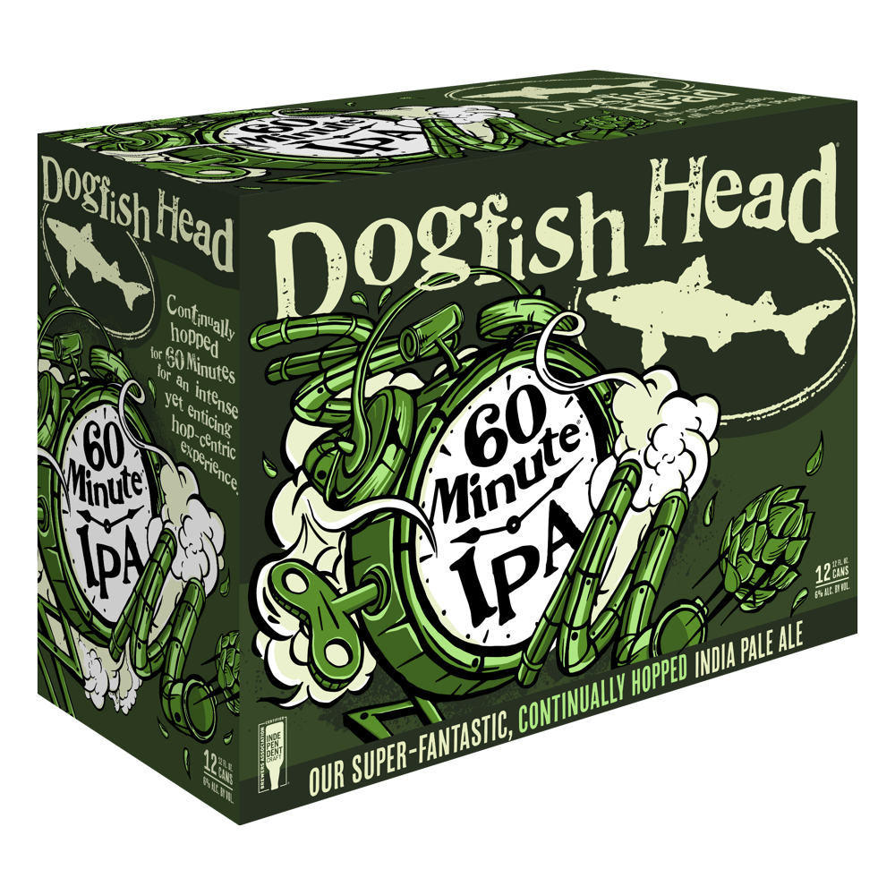 Dogfish Head 60 Minute IPA Beer 12 pack, 12 fl oz cans