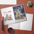 thumbnail image 3 of Merry Christmas and Happy New Year Santa Poodle Holiday Xmas Winter 2025 5x7in Folded Greeting Card Poodles Dog Lover Gifts Idea Single Note Card with Envelope - 00024, 3 of 5