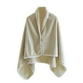 thumbnail image 2 of AUNVITO Cozy Thickened Flannel Shawl Blanket Cloak Wrap for Women Soft Warm Winter Wear Indoor Outdoor Use, 2 of 3