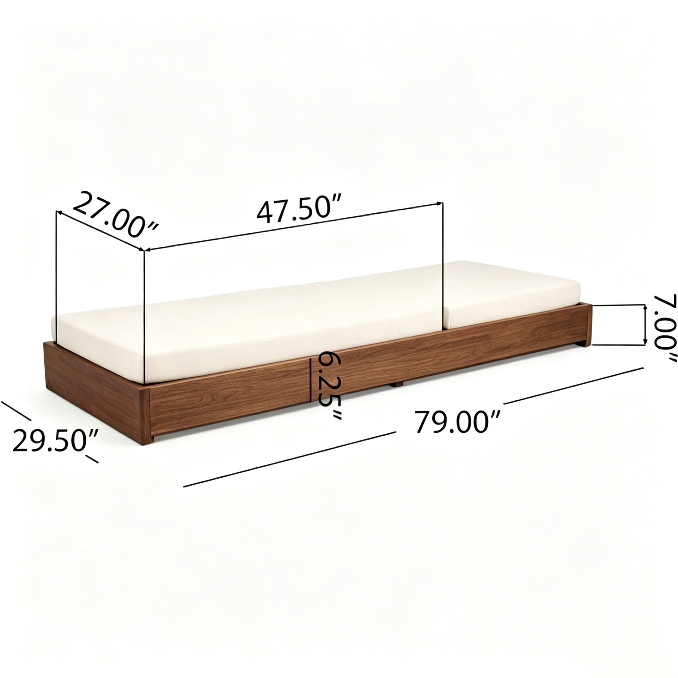Christopher Knight Home 79" Outdoor Wood Chaise Lounge with Cushion, Adjustable 5-Position, Brown, Set of 3