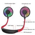 thumbnail image 4 of Portable Neck Fan Rechargeable USB Hands Free Fan with 3 Level Air Flow, 7 LED Lights for Home Office Travel Indoor Outdoor (Black Color), 4 of 7