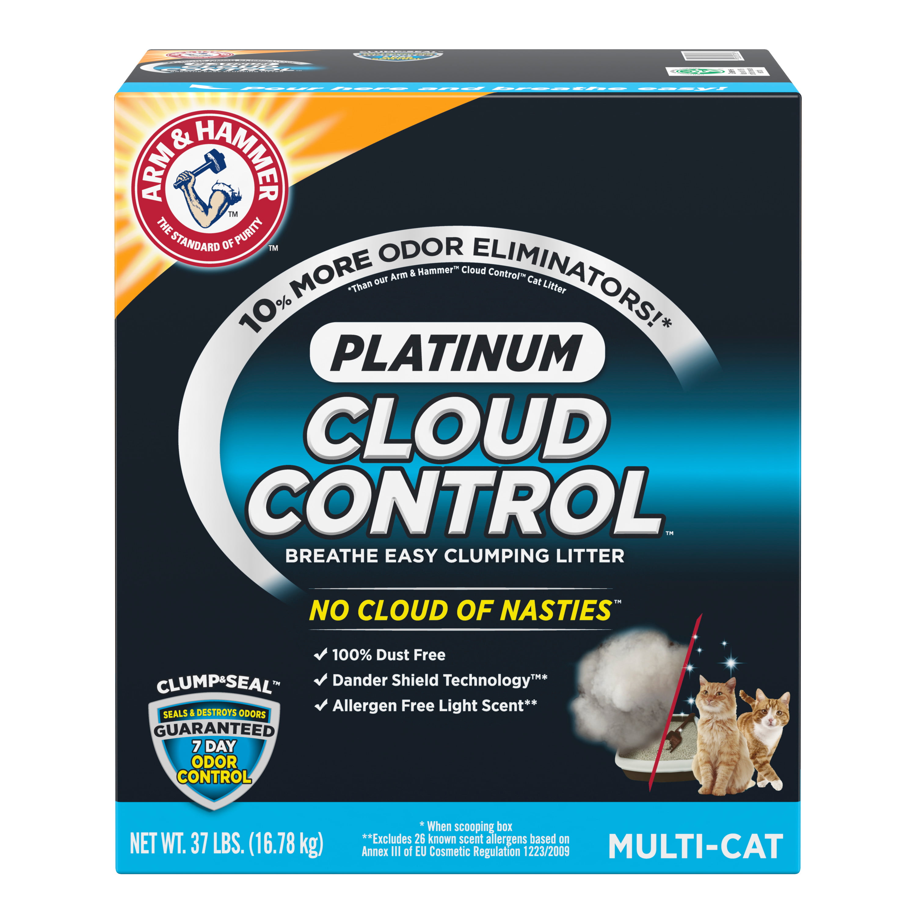 ARM & HAMMER Cloud Control Platinum Clumping Cat Litter 37LB Walmart