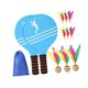 thumbnail image 5 of 2 piezas Bádminton Set Ejercicio Raqueta de bádminton para niños interiores al aire libre estilo C, 5 of 8