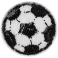 thumbnail image 4 of Lot de 100 patchs brodés en forme de ballon de football, 3 cm, pour décoration de vêtements et de tissus, 4 of 4