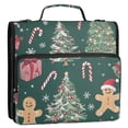 thumbnail image 5 of FORMRS Zipper Binder with Shoulder Strap 2-inch Ring 500 Sheet Capacity File Bag, Red Christmas Gingerbread, 5 of 5