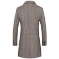 thumbnail image 2 of Men's elegant fleece coat, autumn and winter casual retro checkered single-breasted jacket, 2 of 5