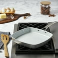 thumbnail image 3 of Smart Planet Eco Friendly Post-Consumer Recycled Aluminum Nonstick Square Griddle Pan, 11", 3 of 5