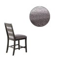 thumbnail image 2 of Benjara Wooden High Chairs with Upholstered Seat and Backrest, Set of 2, Gray, 2 of 5