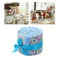 thumbnail image 6 of 20Pcs 2.4 inch Jelly Fabric Roll Floral Precut Craft Sewing Supplies Fabric Sets Blue, 6 of 8