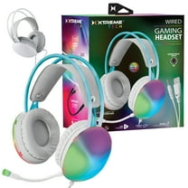 Wired Rainbow Multicolor Gaming Headset w/ Microphone: Stereo Surround, Bluetooth, 50mm Drivers, Xtreme Lightweight (PS4/PS5/Mac/Xbox/PC)