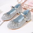 thumbnail image 2 of Crystal Slippers Cinderella Party Wedding Sequined Princess Leather Shoes, 2 of 5