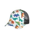 thumbnail image 6 of Lsque Colorful Dinosaur Printed Trucker Hat - Baseball Cap for Men Women - Breathable Mesh Side, Adjustable Fit - for Casual Wear, 6 of 7
