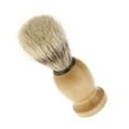 thumbnail image 6 of Men's Professional Barber Salon Home Hair Shave Shaving Brush Wooden Handle Yellow + Black, 6 of 6