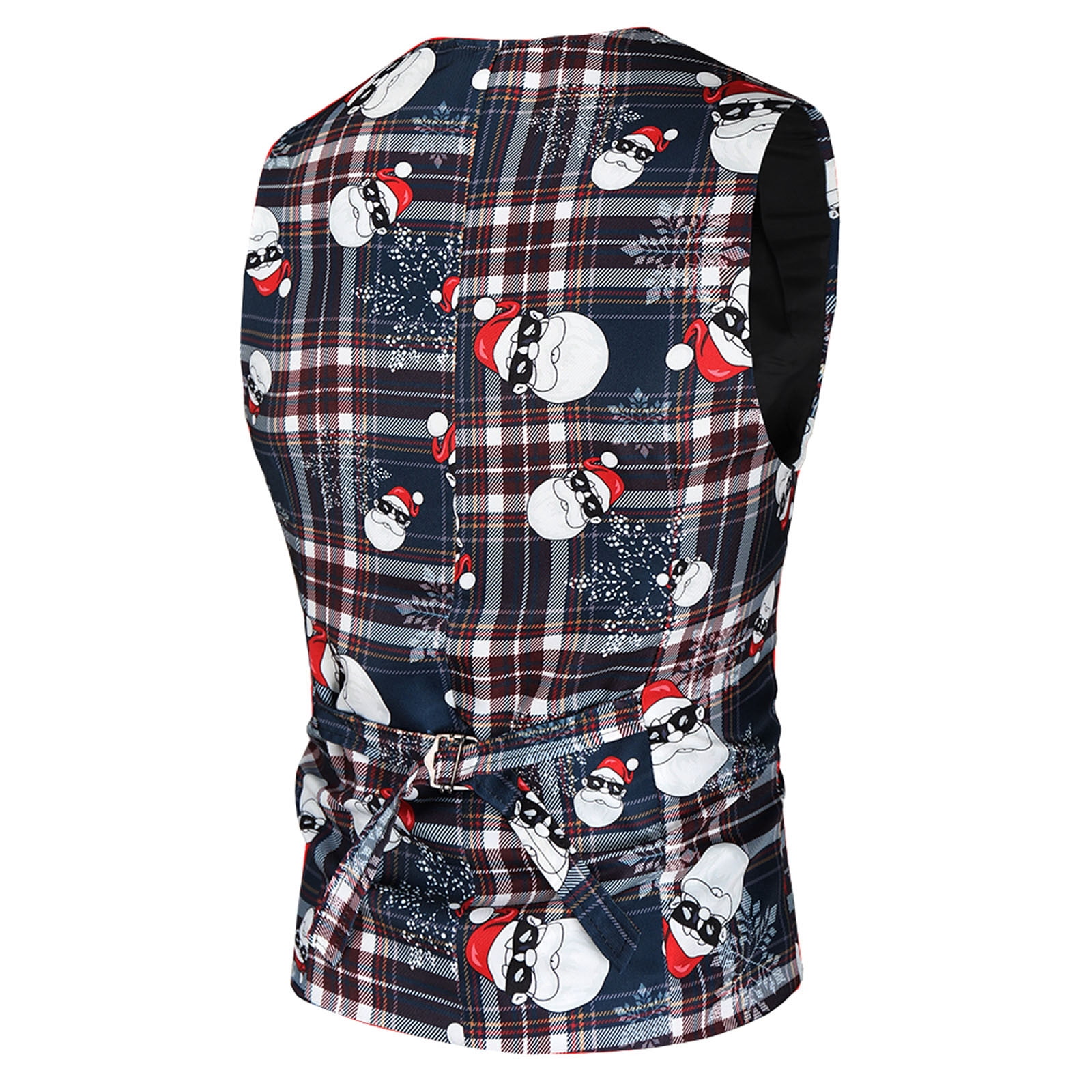 Gilet De Noël Pour Homme – Motif Chevrons Festif – Coupe Ajustée – Idéal Fête, Mariage, Soirée à Thème – Sans Manches