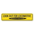 thumbnail image 2 of Look Out For Locomotive Novelty Sign, Metal Wall Decor - 4x18 inches, 2 of 4