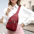 thumbnail image 4 of Polyester Shoulder Bag Large Capacity Red Single-Shoulder Crossbody Bag Minimalist Outdoor Sling Backpack with Embroidery and Earphone Hole for Hiking Camping(1Pcs) Rkxzt, 4 of 8