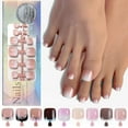 thumbnail image 2 of 120PCS French Gel Toenail Tips French Tips Press on Nails 12 Sizes Fake Nails False Toe Nail Wearable Tips for Nail Art DIY, 2 of 8