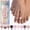 Color 09, variant on BIMZUC 120PCS Matte French Gel Toenail Tips, 12 Sizes Fake Toe Nails Wearable Press On Tips for Nail Art DIY At Home Or Salon, Color 07, 8.66 inches / 22 cm Pack Length