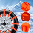 thumbnail image 4 of ZhyrZng 5PCS Reusable Anti Snow Chains of Car, Snow Tire Chains,Universal Adjustable Emergency Portable Snow Tire Chains for Car SUV Pickup Trucks Car Snow Chains Non-Slip Cable Tie (Orange), 4 of 6