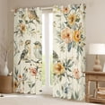 thumbnail image 2 of Homewish Kawaii Animal Birds Black Out Curtains for Female Men Adults,Retro Vintage Watercolor Curtains Pack of 2 (42x63 Each),Chic Flowers Bedroom Curtains,Breathable Home Decor, 2 of 6
