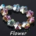 thumbnail image 3 of U8MO 10pcs 14mm Flower Shape Faceted Crystal Glass Loose beads for Jewelry Making-Clear AB, 3 of 4
