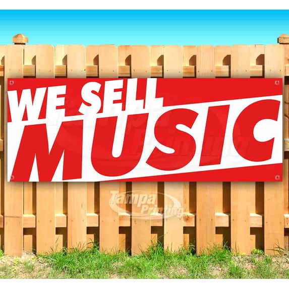 We Sell Music 13 oz Vinyl Banner With Metal Grommets