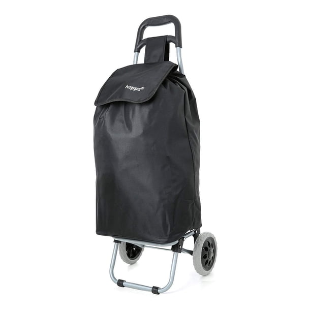 Hoppa Hoppa Lightweight Heavy Duty Foldable Shopping Trolley For Easy Storage Black Walmart Com Walmart Com