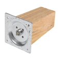 thumbnail image 2 of Set Of 4 Wooden Oak Furniture Square Legs, 2 of 5