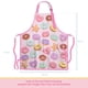 thumbnail image 3 of Delantal SANDJEST Donut Kid para niñas con bolsillo y gorro de chef, 3 of 8