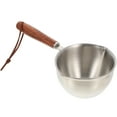 WSTEER Metal Saucepan Reusable Sauce Pan Multiuse Saucepan with Wood