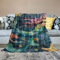 thumbnail image 2 of Shiartex  Dark Blue Mermaid Blanket Throw Gifts for Girls Kids Mermaid Sisters Flower Pattern Blankets Super Soft Old Girl Gift Ideas Age Mermaid Toys Sofa Couch Bed Travel White, 2 of 6