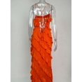 thumbnail image 5 of Vibrant Orange Ruffled Maxi Dress (S, Orange), 5 of 5