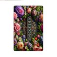 thumbnail image 5 of JML Non-Slip MicrofiberFabric & Rubber Doormat - Soft Entryway Rug for Home/Office (16"x24") - Easy Clean Door Mat for Indoor/Outdoor Use, Floral Welcome Design, 5 of 6