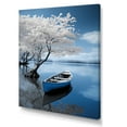 thumbnail image 2 of Designart "Silent Waters of a White Lake I" Cottage Canvas Print, 2 of 5