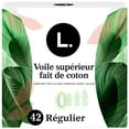 thumbnail image 2 of L. Ultra Thin Pads for Women, Organic Cotton Top Layer, Regular Absorbency, Menstrual Pads with Wings, 42 CT, 2 of 16