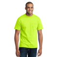 thumbnail image 1 of Port & Company ®  - Core Blend Pocket Tee. Pc55p 6Xl Safety Green, 1 of 4