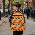 thumbnail image 6 of FUIALDOLG Orange Cartoon Design Multi-pocket Bookbag with Breathable Lightweight Casual Daypack, Waterproof 17 Inch School Backpack for Elementary School Travel Daily Use, 6 of 9
