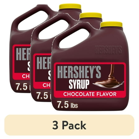(3 pack) Hershey's Chocolate Flavored Syrup, Bulk Jug 7 lb 8 oz
