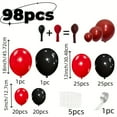 thumbnail image 3 of 98pcs Red and Black Balloon Arch Set, Latex Material, for Wedding, Engagement, Valentine'S Day, Birthday, Mother'S Day, Halloween, Anniversary, Graduation Ceremony, Indoor and Outdoor Decoration, 3 of 8