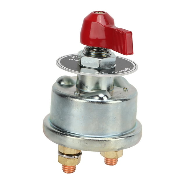 Battery Kill Switch, 300A 2 Terminal Battery Disconnect Switch Zinc Alloy Housing For Boats For Motorcycles For Cars
