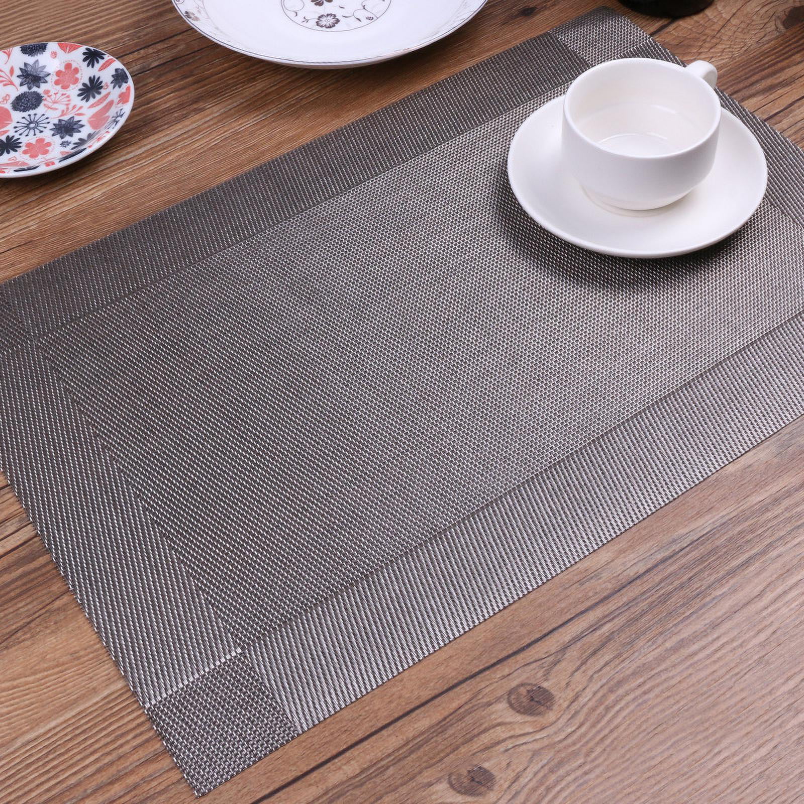 Details about   Dining Table Mats Of 6 Pack Stitched Placemats Easy Care Washable 18x12" 