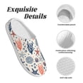 thumbnail image 5 of Wukai Starfish Shell Print Women's Indoor Bedroom Slipper Slip On Shoes, Unisex House Shoes with Anti-Skid Sole for Men, Gift for Women Men-46/47, 5 of 7