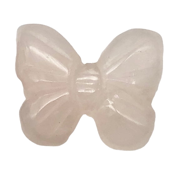 Rose Quartz Butterfly Animal Figurine/Worry Stone | 21x18x7mm | Pink | 1 Figurine