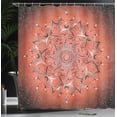 thumbnail image 3 of Ambesonne Lotus Shower Curtain, Sun Pattern Ombre Effect Art, 69"Wx70"L, Burnt Sienna, 3 of 4