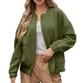 thumbnail image 2 of Lightweight Jacket for Women Long Sleeve Loose Casual Floral Jacquard Texture Zip Up Jackets with Pockets Fall Outerwear, 2 of 6