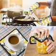 thumbnail image 4 of Yellow and Gray Modern Art Geometric Kitchen Oven Mitt and Pot Holder Sets 2 Pcs for Baking, Cooking and Grilling, Heat Resistant Up To 392 °F, 4 of 7