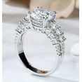 thumbnail image 2 of Forever Jewels 3.50Ct Round Moissanite Women Wedding Engagement Ring 14K White Gold Plated, 2 of 4