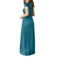 thumbnail image 4 of HAOMEILI Women Short Sleeve Loose Plain Maxi Dresses Casual Long Dresses with Pockets, 4 of 7