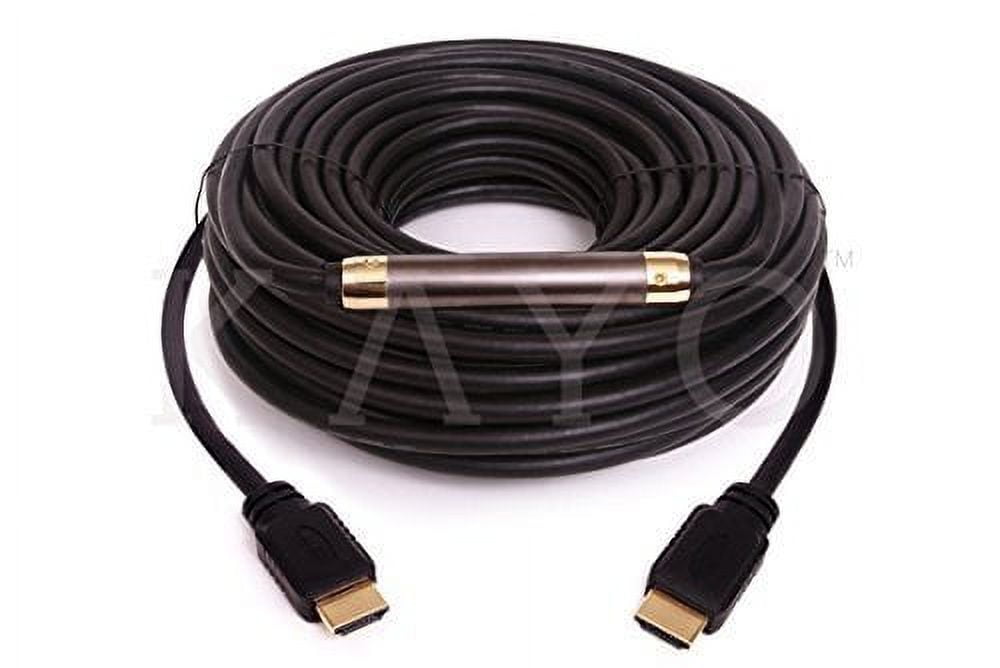 HDMI Cable,KAYO High Speed HDMI1.4/2.0 Super HD 4K 2160p Cable w/Signal Booster+Bonus CABLE TIE+USB Charger,Supports-4K 2160p/1080p HD,3D,Ethernet & Audio Return,PS3/PS4,Xbox360 (100FT -1PK)